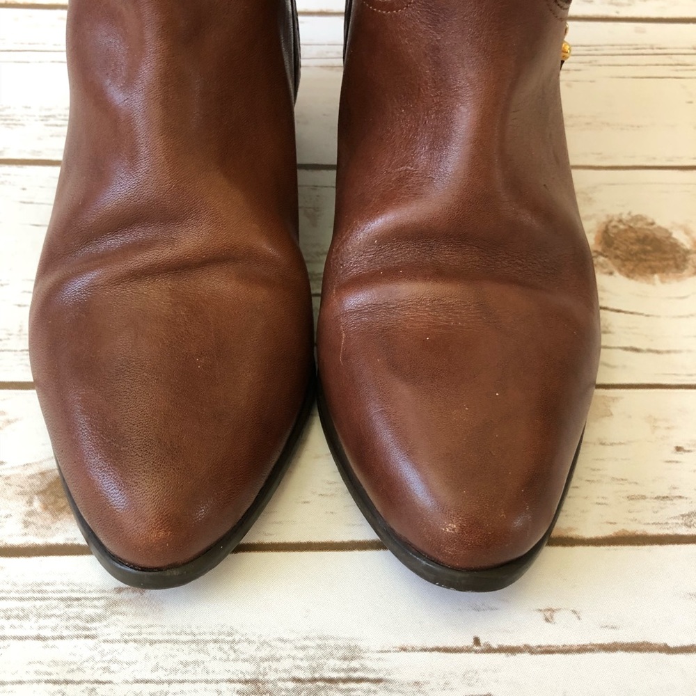 PAZZO riding boots chestnut brown suede leather womens 6 - Picture 7 of 8